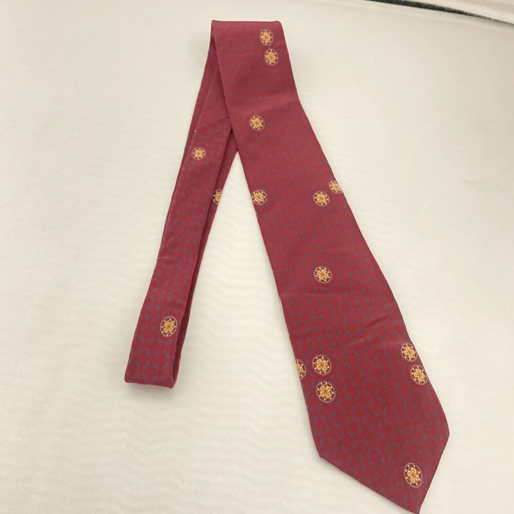#5541 Yves Saint Laurent Maroon Neckwear Necktie, Tie 58 x 3.5